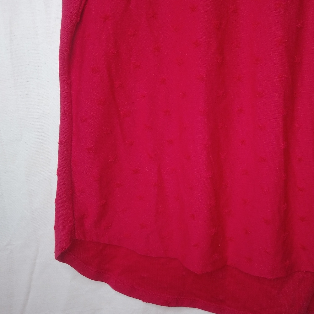 Elle XL Red Eyelet Sleeveless Top Plus - Picture 8 of 8